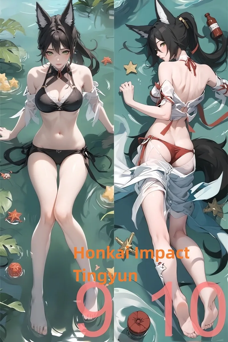 

Подушка Аниме Dakimakura Honkai Impact Tingyun, чехол на Хэллоуин, Рождество, украшение 2023