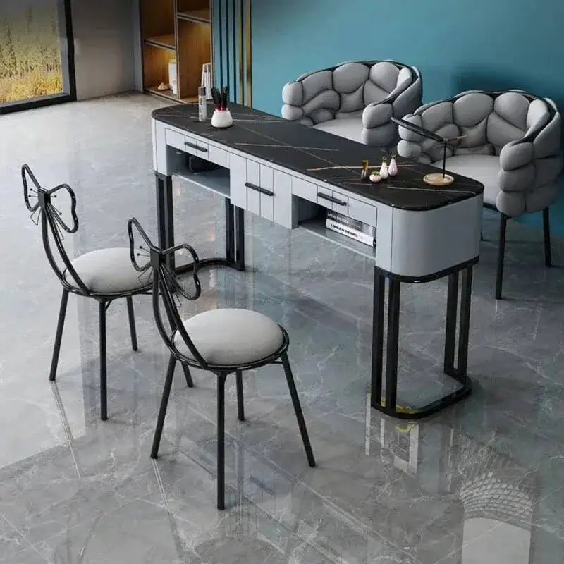 

Japanese Table Simple Bedroom Nail Single for Set with Chair Drawer Tables Creative Metal Design Manicure Table for Powder Room