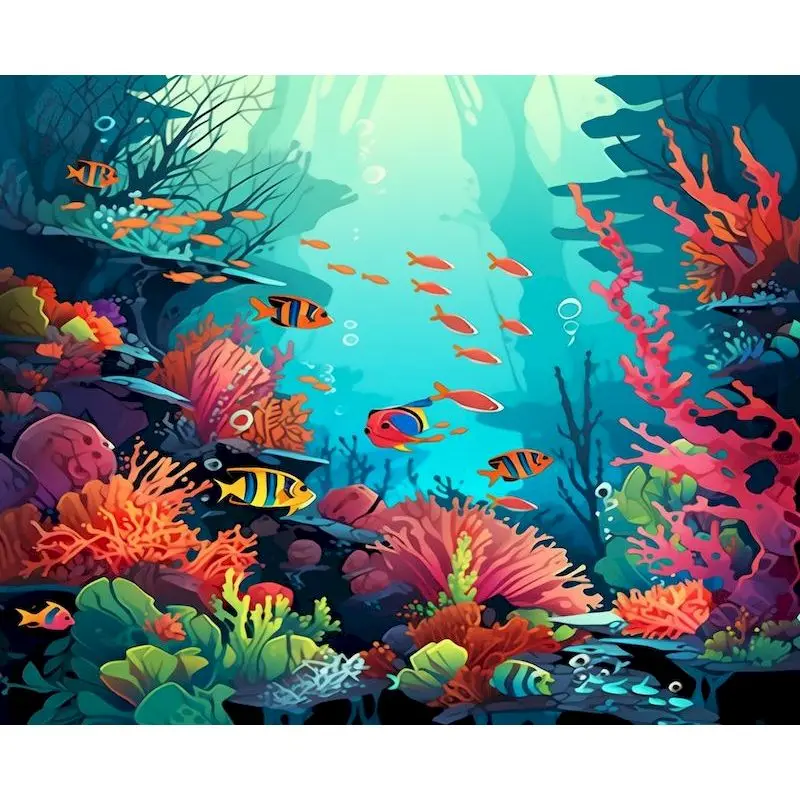 

RUOPOTY Coloring By Numbers Coastal Flower Road Kits Picture By Numbers Diy Art Hobbies Drawing Wall Decoration
