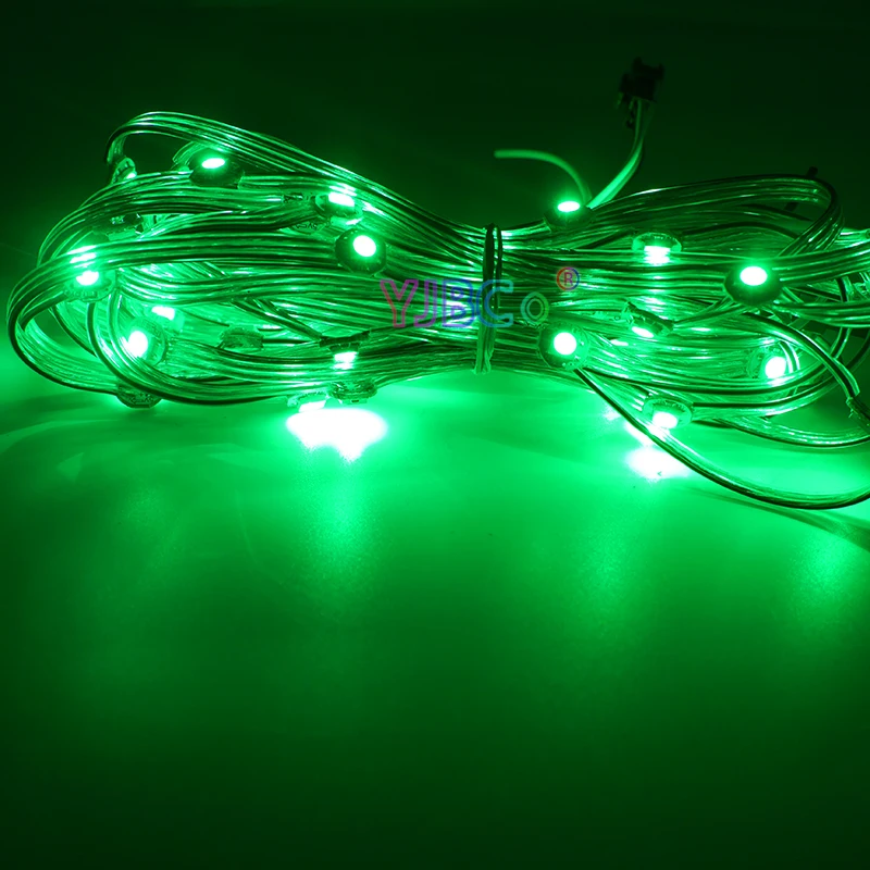 50pcs Pre-soldered WS2812B LED Heatsink 5050 RGB DC5V Built-in WS2811 IC & 10cm Wire light