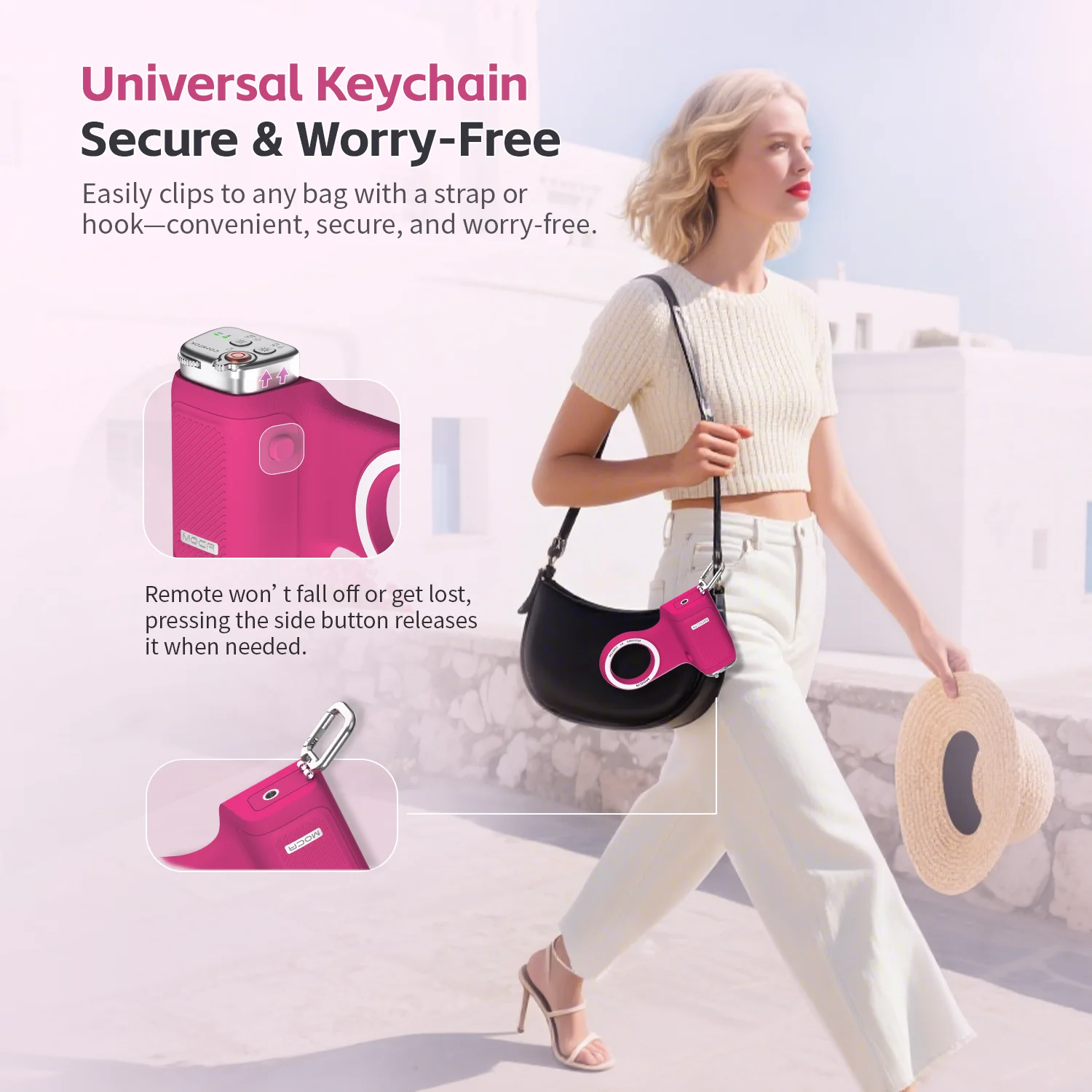 مقبض تحكم عن بعد بمقبض هاتف مغناطيسي من COMITOK لهاتف iPhone - استخدام بيد واحدة مدونة فيديو/Selfie مغناطيس قوي مضاد للانزلاق وقبضة ثابتة