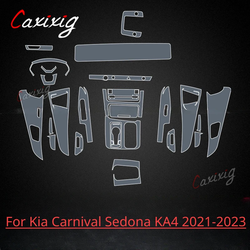 For Kia Carnival Sedona KA4 2021-2023 Car Interior GPS Center console Transparent TPU Protective film Anti-scratch Repair film