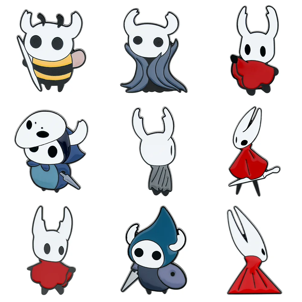 Game Hollow Knight Enamel Pin Cartoon Figure Hornet Metal Badge Brooch Clothing Backpack Lapel Pin Kawaii Jewelry Accessories