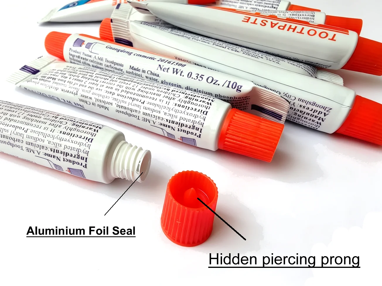 Small Size Portable 10gram Toothpastes for Hotel,Travel,Hiking,Party