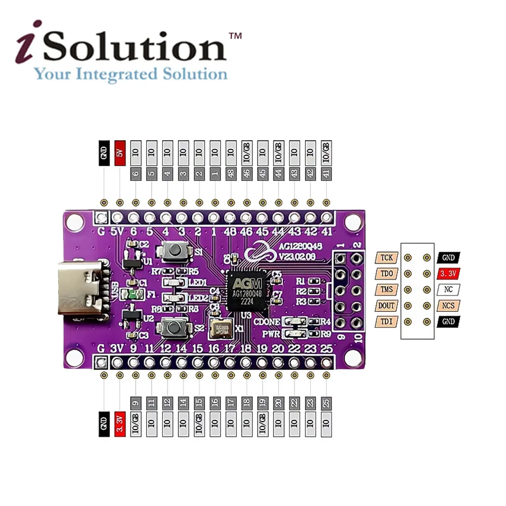لوحة تطوير تحميل عالية السرعة ، AGM CPLD ، AG1280Q48 ، FPGA