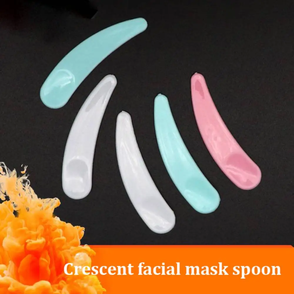 Mini Cuillère en Plastique en Forme de Masque Facial, Tampon de Grattage, Outil de Creusement pour Crème, Boue, Soins de la Peau