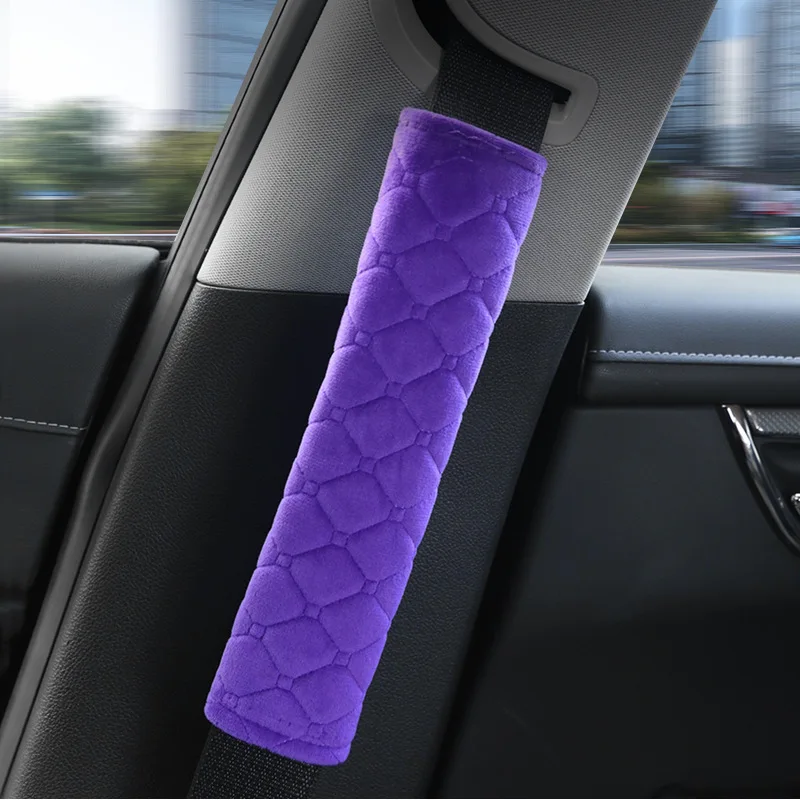 2Pcs Car Comfortable Seat Belt Cover Adjustable Plus Car Safety Belt Cover Shoulder Pad for Adults Kid Car Interior Accessories