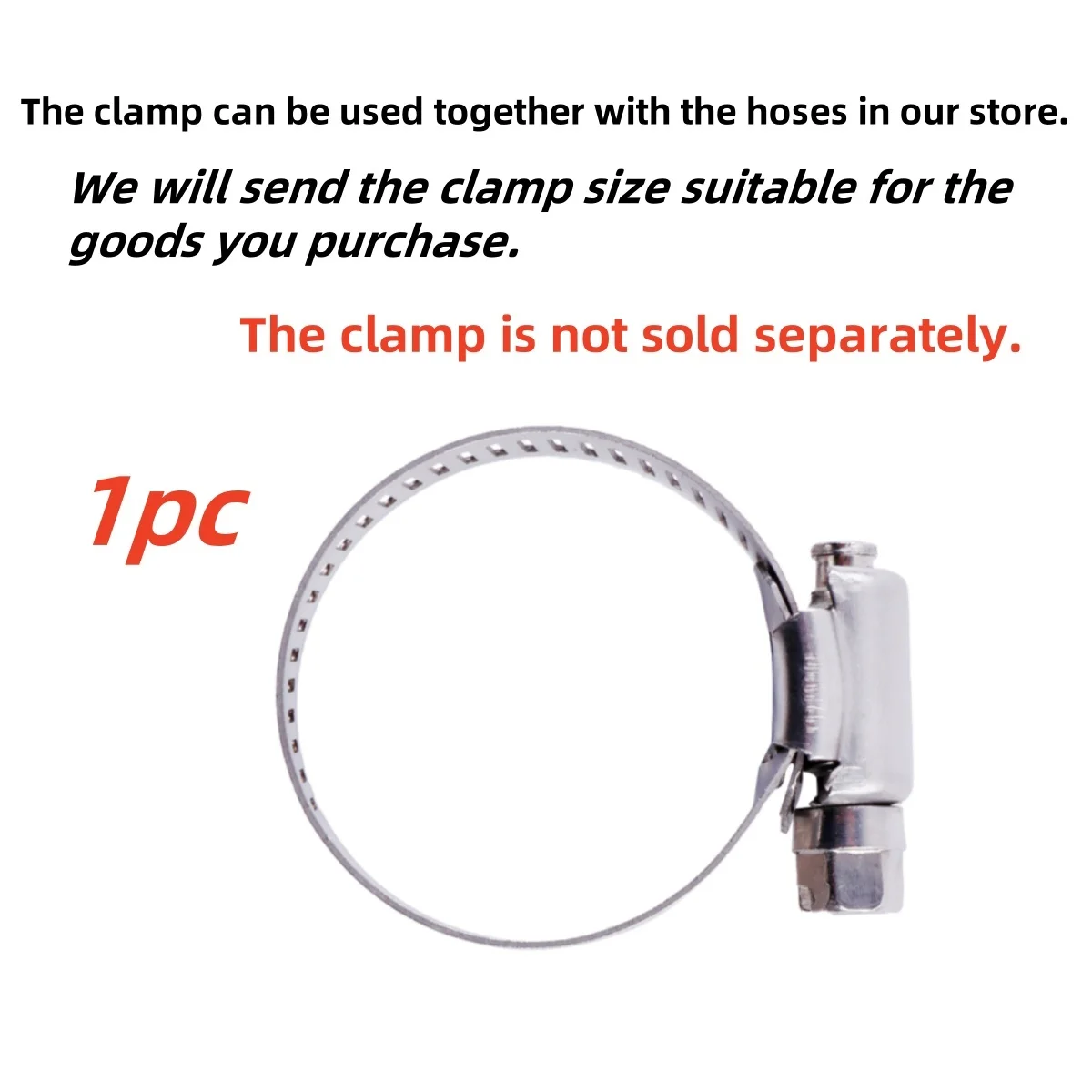 

1pc Adjustable Stainless Steel American clamps Screw Band Hose Car Fuel Tube Clamp Water Pipes Fasteners