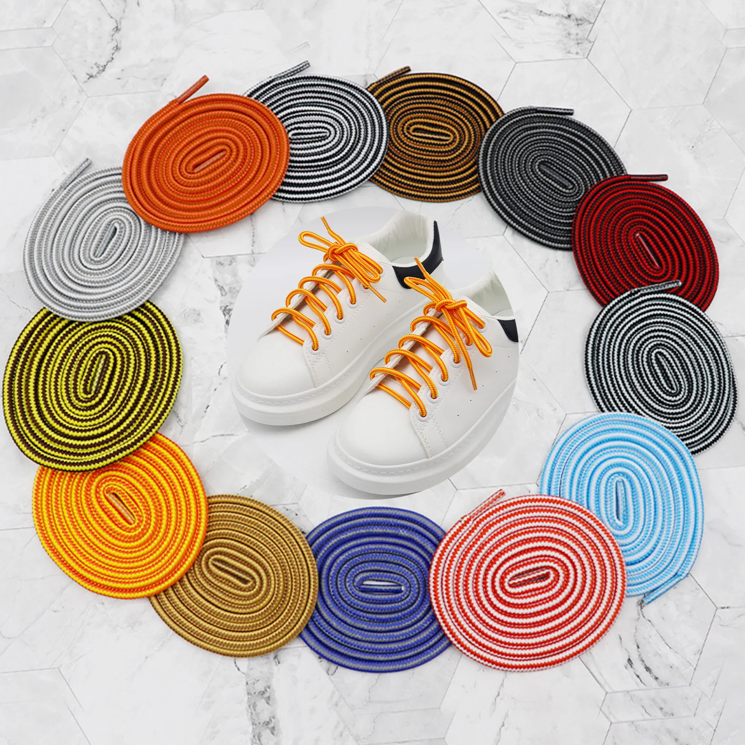 Lacets Ronds pour Chaussures de Bain, 200cm, Haut, Marche en Plein Air, Randonnée