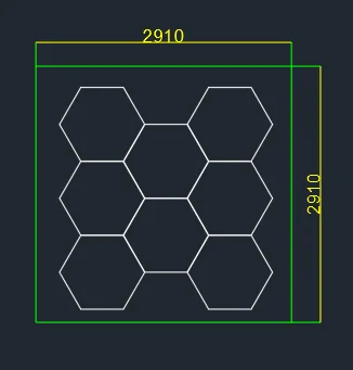 Honeycomb LED with Border Car Detailing Ceiling Light Customized Hexagon Light for Car Showroom 4S Workshop Dropship