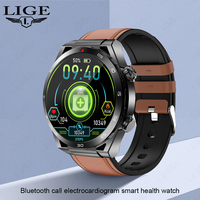 LIGE New Health Monitor Men Smart Watch ECG Heart Rate Blood Pressure Watch For Andrio IOS Sport Bluetooth Call Smartwatch Men