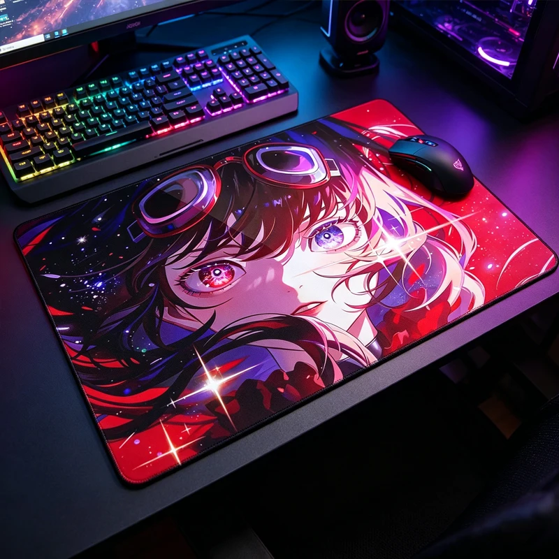 Anime ATK Crimson SORA YUME Glass Mouse Pad Gaming Reproduced Upgrade Coated Smooth Surface Custom Gamer FPS Gaming Desk Mat