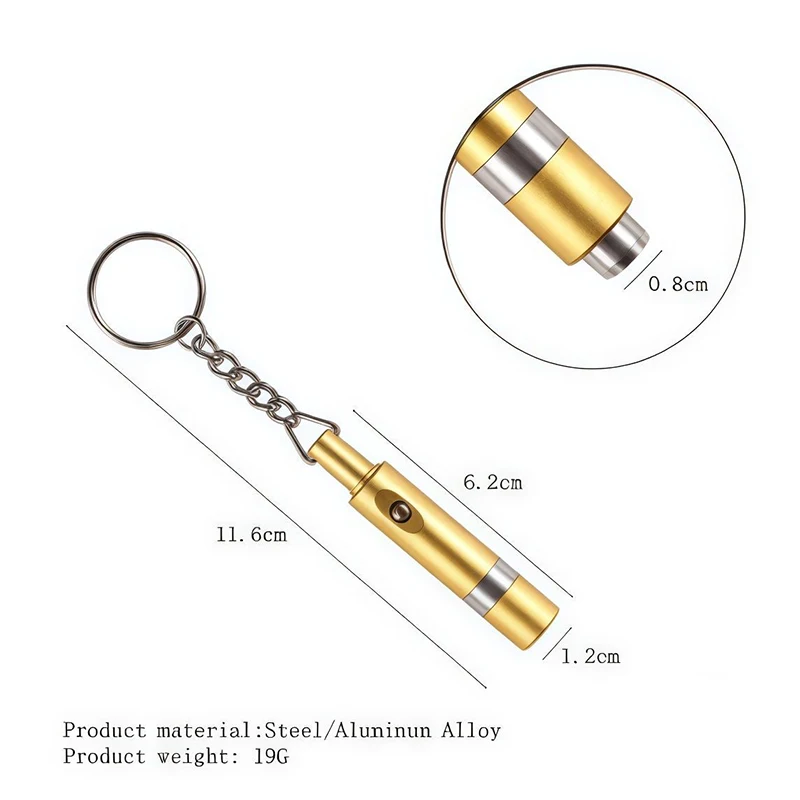 Metal Cigar Punch Keychain Cigar Cutter Push Button Cigar Drill 8mm Hole Opener Sharp Cigar Tool Portable Smoking Accessory