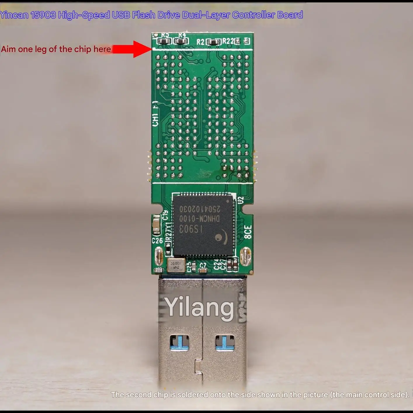 Yincan IS903 main control board, USB 3.0 flash drive circuit board, G2 type, dual-channel DIY flash drive kit board