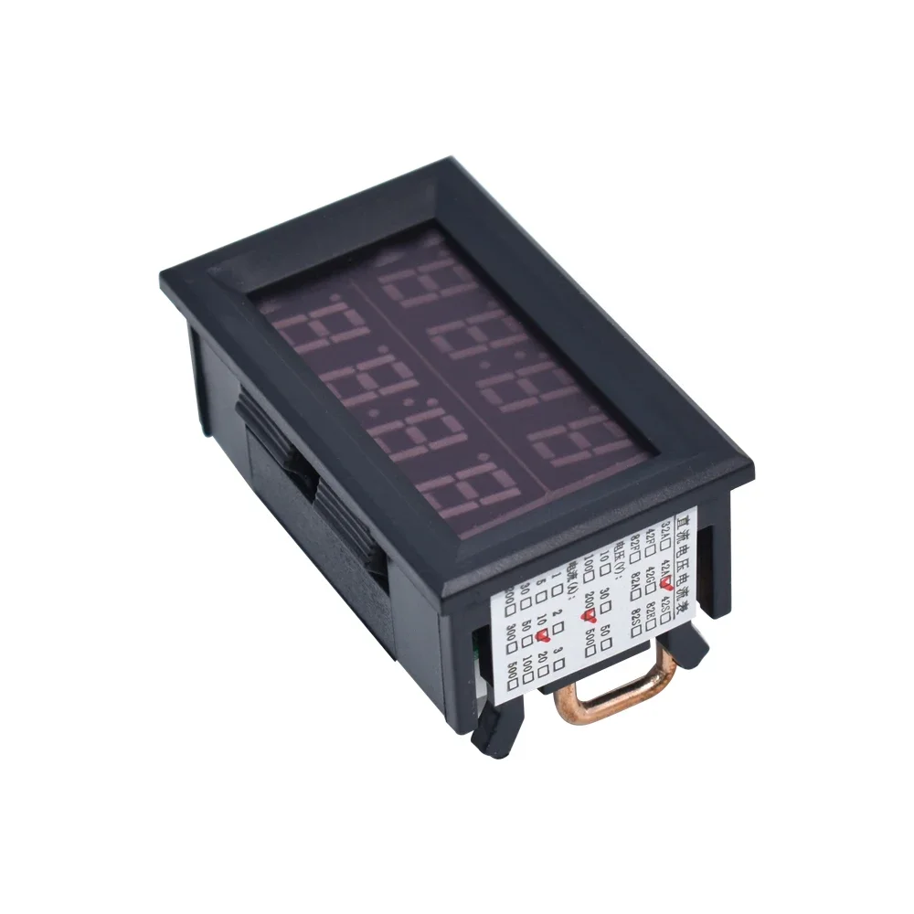 

0.28 Inch Digital DC Voltmeter Ammeter 4 Bit 5 Wires DC 200V 10A Voltage Current Meter Power Supply Red Blue Dual Display