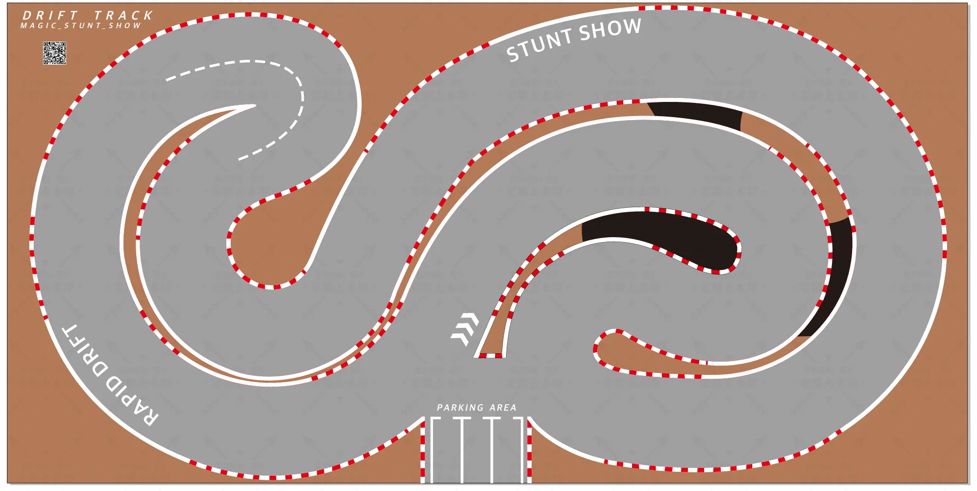 3.2 Meter length Drift Track Runway Racetrack for RC 1/28 Kyosho