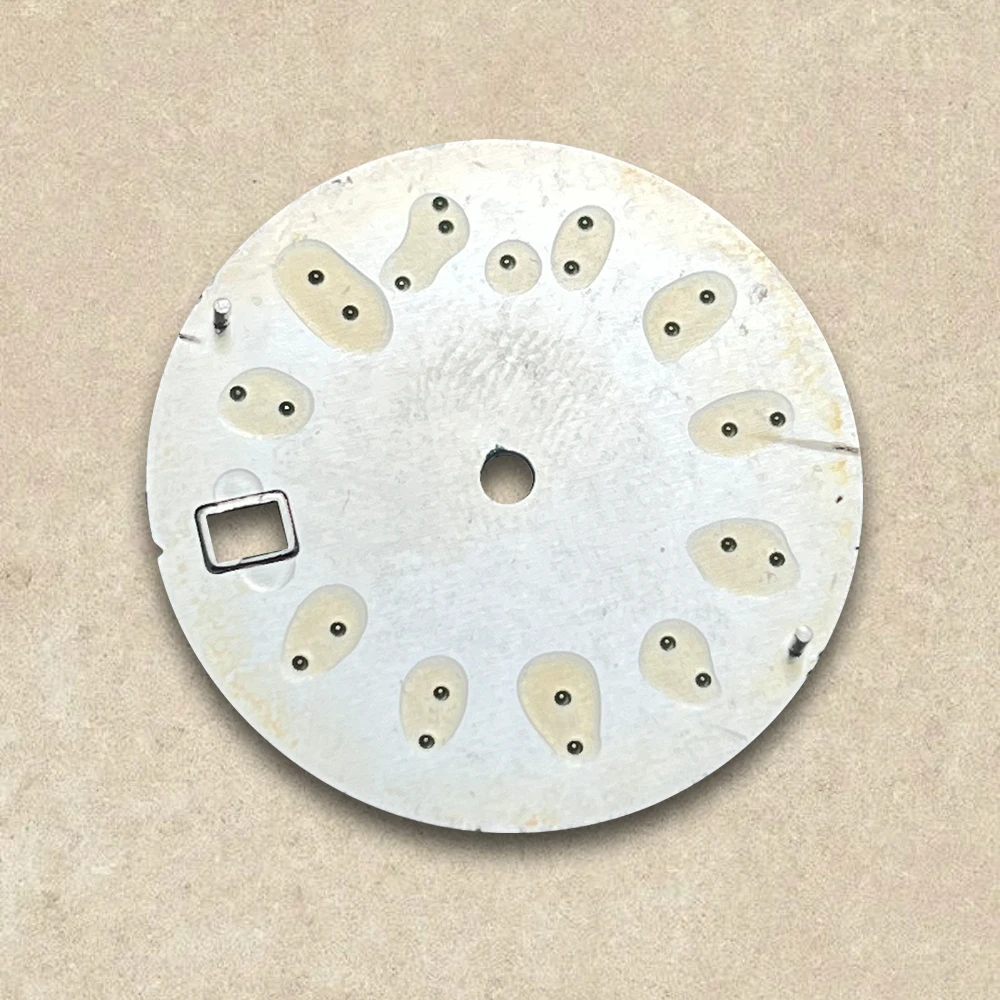 28.5mm S Logo World Map Dial Fit NH35/NH36/4R/7S Japanese Automatic Movement Green Luminous Watch Modification Accessories