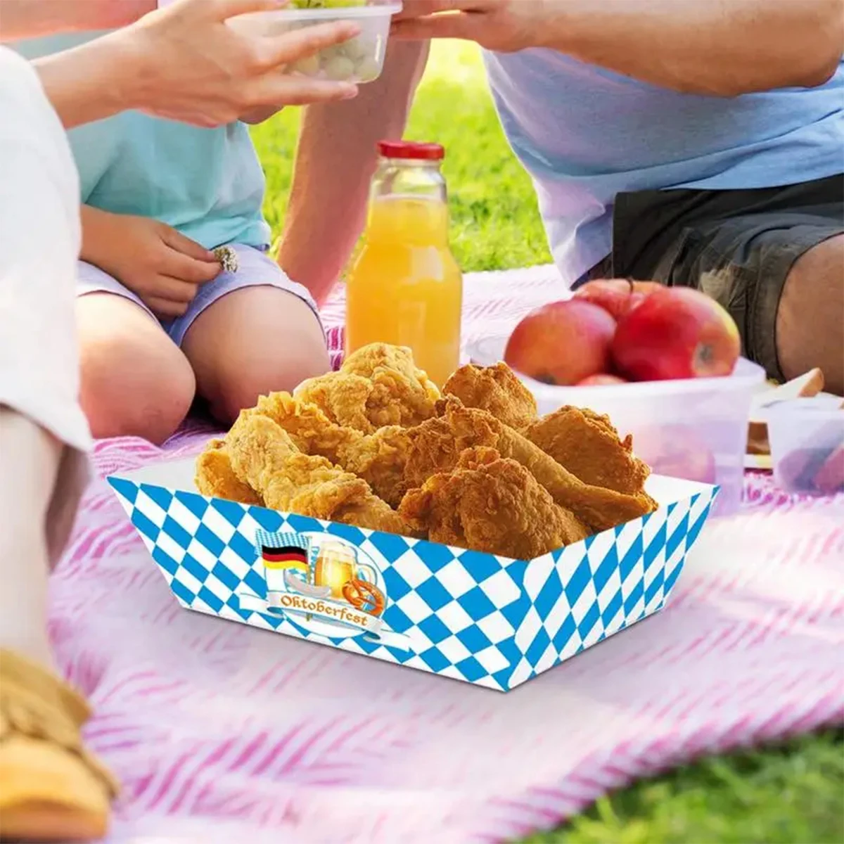 20PCS Oktoberfest Popcorn Box Chicken Rice Krispies Box Container Disposable Paper Box Party Meal Box