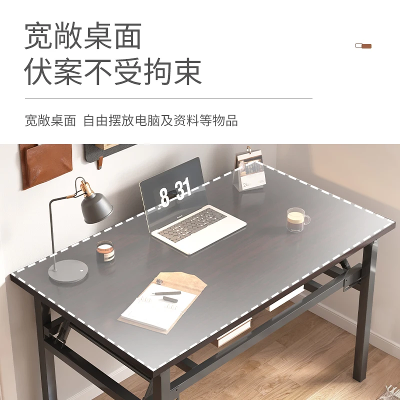 Foldable table, computer desk, home desk, student learning writing desk