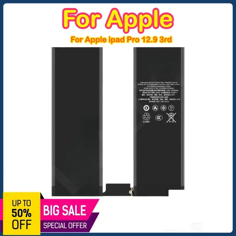 

9720mah 3.76V For Apple ipad Pro 12.9 3rd generation for Apple A2043/A1876/A1895/A1983/A2014 Battery