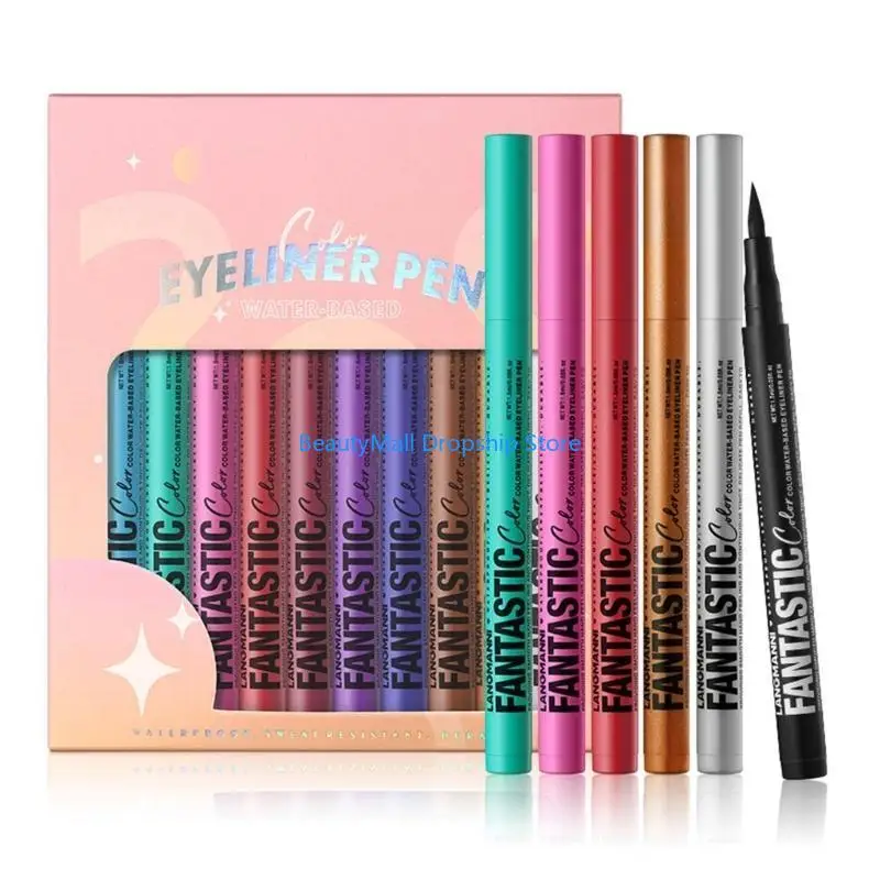 40JD 12 Loại Bút Kẻ Mắt Mờ Và Lấp Lánh Chống Nhòe Và Bút Kẻ Mắt Chống Thấm Nước Bút Chì Ứng Dụng Mượt Mà