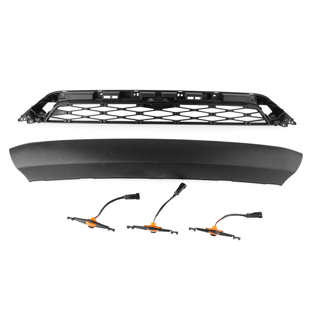 Car Front Grill ABS Racing Upper Grille w/Amber Light For Toyota 4Runner TRD Pro 2014 2015 2016 2017 2018 2019 Auto Parts