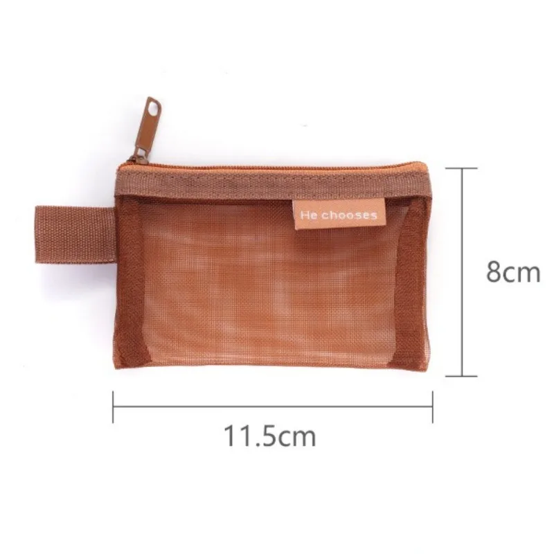 المرأة ريترو اللون شبكة حقيبة التخزين لطيف محفظة نسائية للعملات المعدنية الصغيرة المحمولة أحمر الشفاه كابل بيانات سماعة المنظم الحقيبة مقلمة