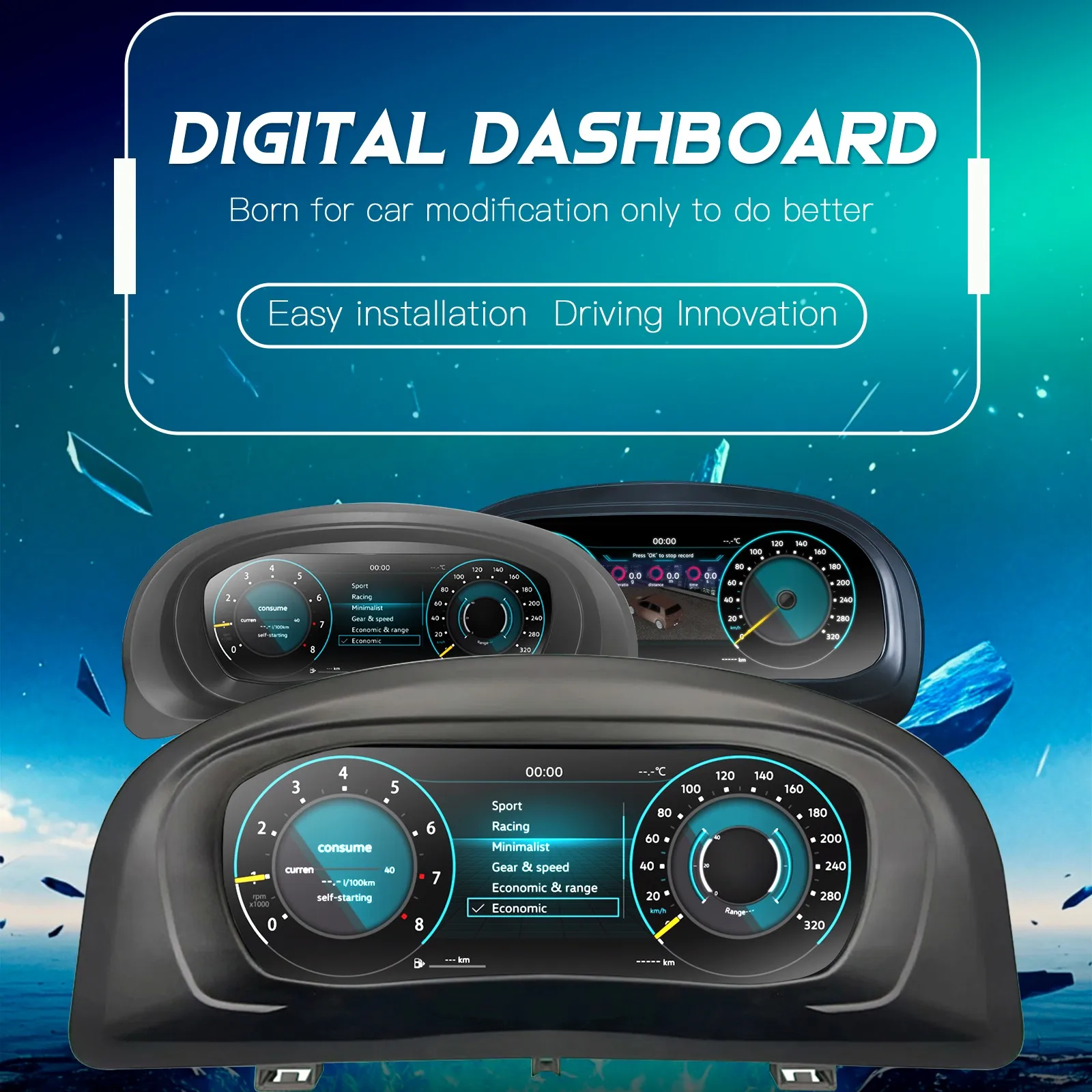 10.25'' Digital Instrument Cluster for Volkswagen Golf 6 MK6 2010 11 12 13 2014 Years LCD Panel Speedometer Virtual