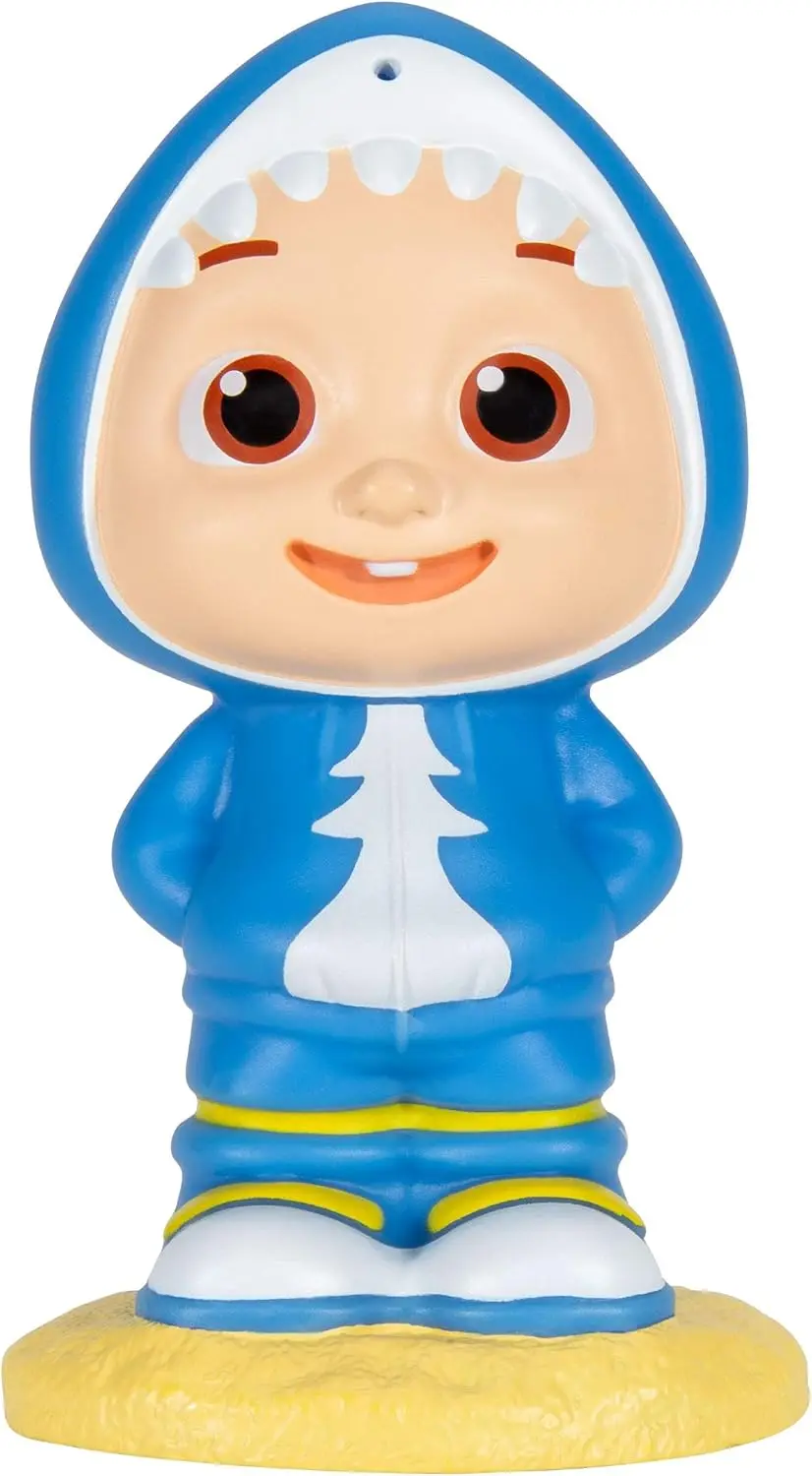 CoComelon Bath Squirters, con juguete de personajes JJ y 2 tiburones, juego divertido para el baño para bebés, niños pequeños y niños