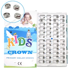 48/96PCS Dental Kids Adult Crowns Primary Molar Teeth Crown Stainless Steel Orthodontic Deciduous Crown Preformed Temporary