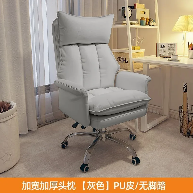 Weicher, großer und hoher Bürostuhl, 200 Pfund, PU-Leder, Chefbürostuhl mit Fußstütze, Computerstuhl, Heimbüroschreibtischstühle