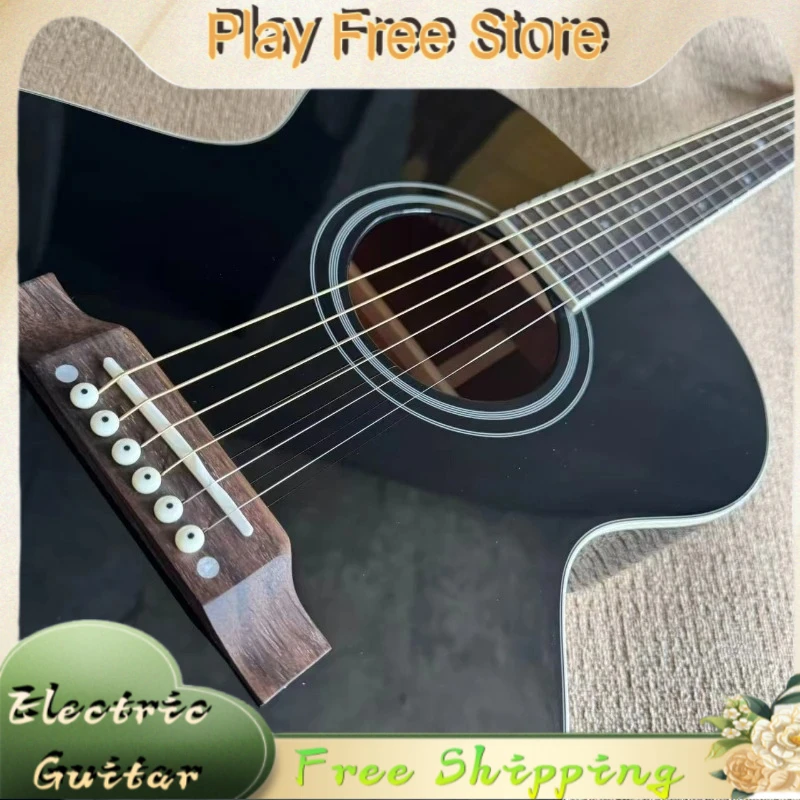 J180 Star Fingerboard Inlays Black Acoustic Guitar Spruce Solid Top Retro Rich Tone Advanced Performance Specific Hot Sale New