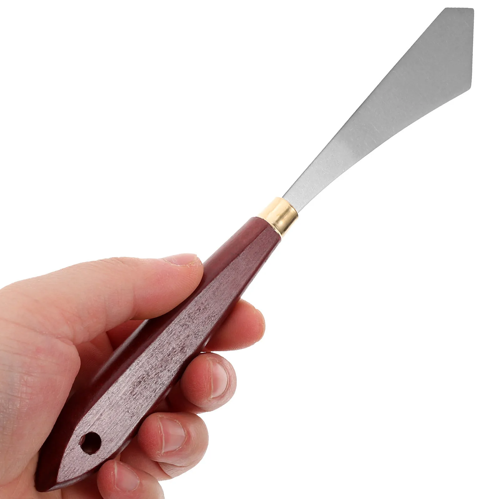 

6Pcs Metal Oil Painting Spatulas Wooden Handle Scrapers for Mixing Paint Clay Pigment Canvas Art Painting Tools Supplies