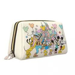 Cute Micky Minnie Mouse Cartoon Cosmetic Bag Makeup Bag Merch Large Capacity Zipper Toiletry Case