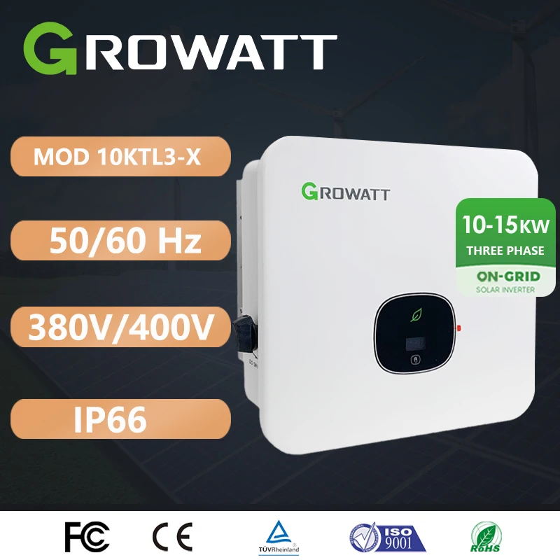 Growatt MOD 10KTL3-X On Grid Dual MPPT Three Phase DC AC 10kw 12kw 13kw 15kw Solar Inverter