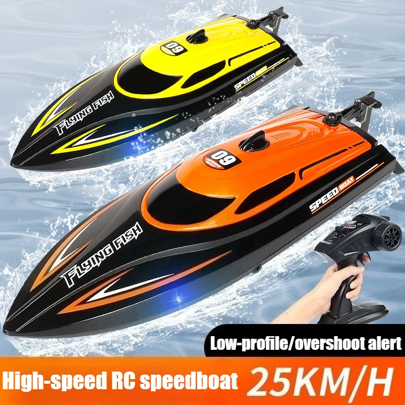 

RC Boat Children's Toys High-speed Speedboat Medium-sized 2.4G Low Power Warning Auto Sleep Water-coled Super-fast Boat Reminder