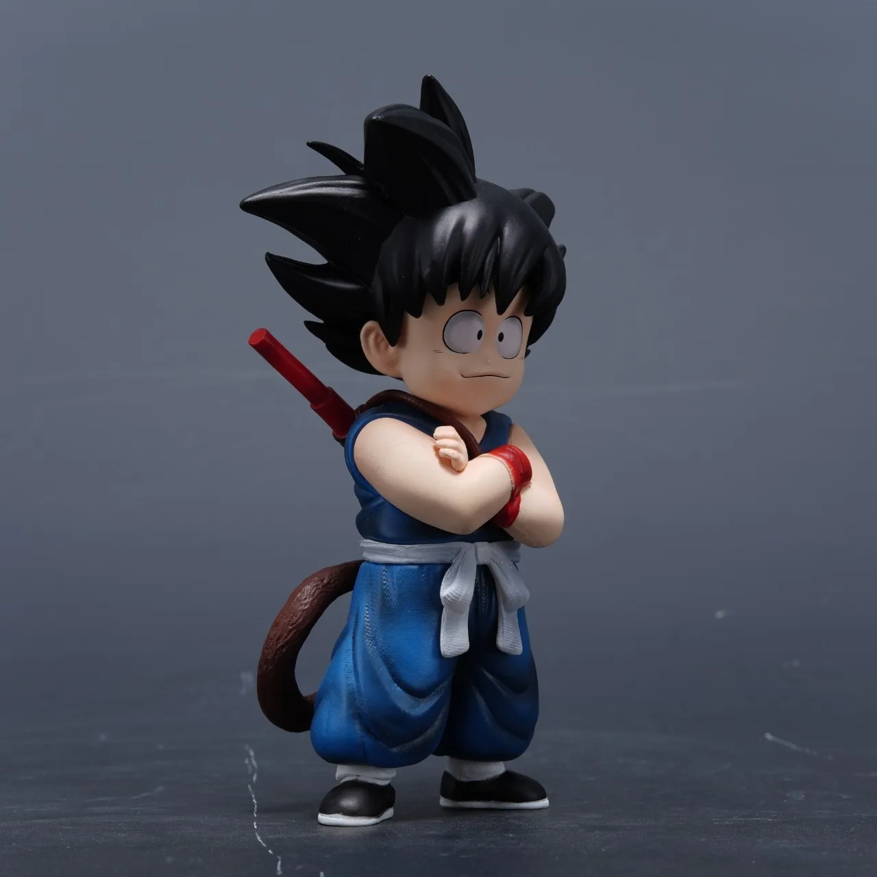 

Anime Dragon Ball Civilized Goku Back Stick Goku 14cm PVC trendy toy peripherals, car statue animation figure model gift