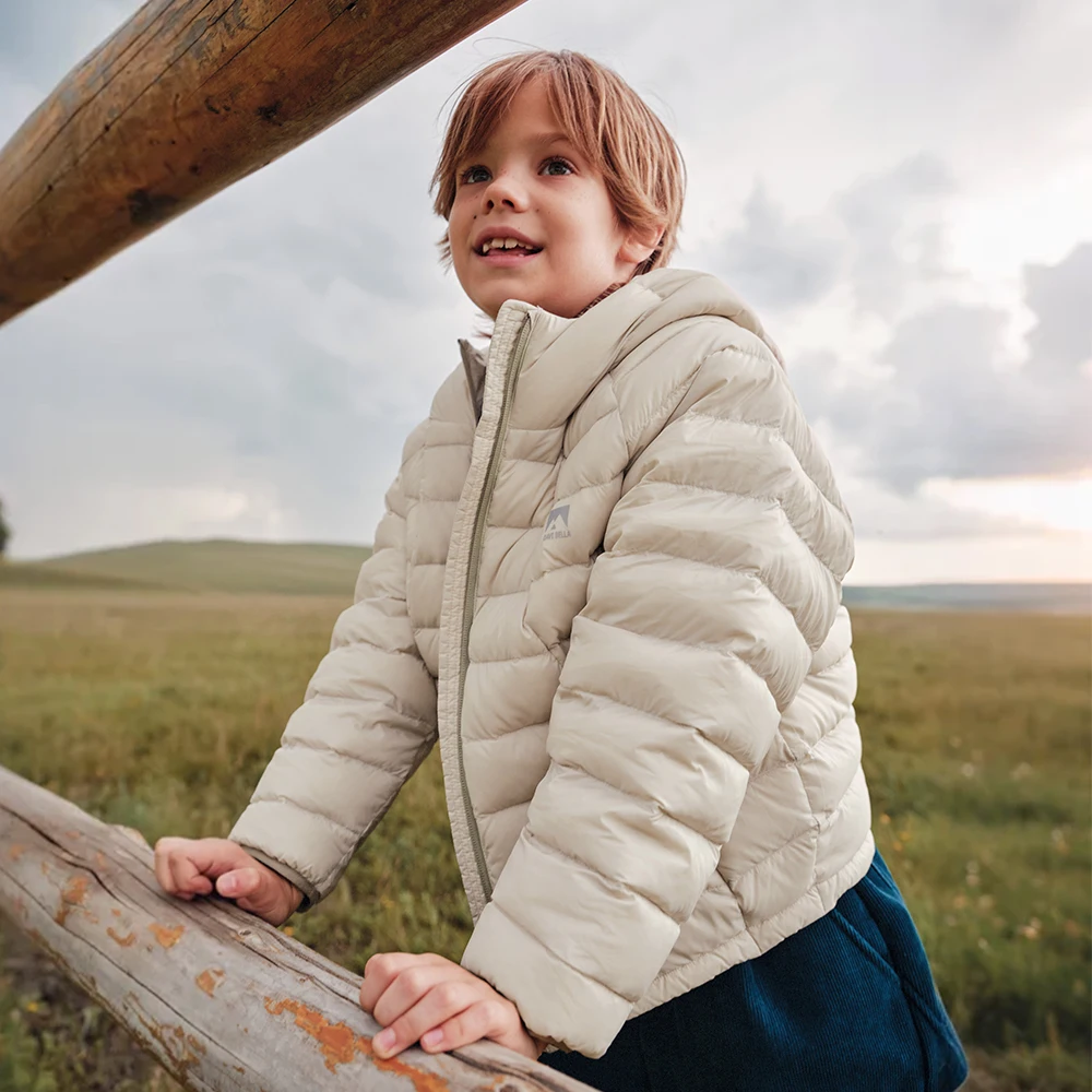 Dave Bella Boys White Down Parka Jacket Children Winter Warm Hooded Down Coats Waterproof Outwear Clothes DK4263578