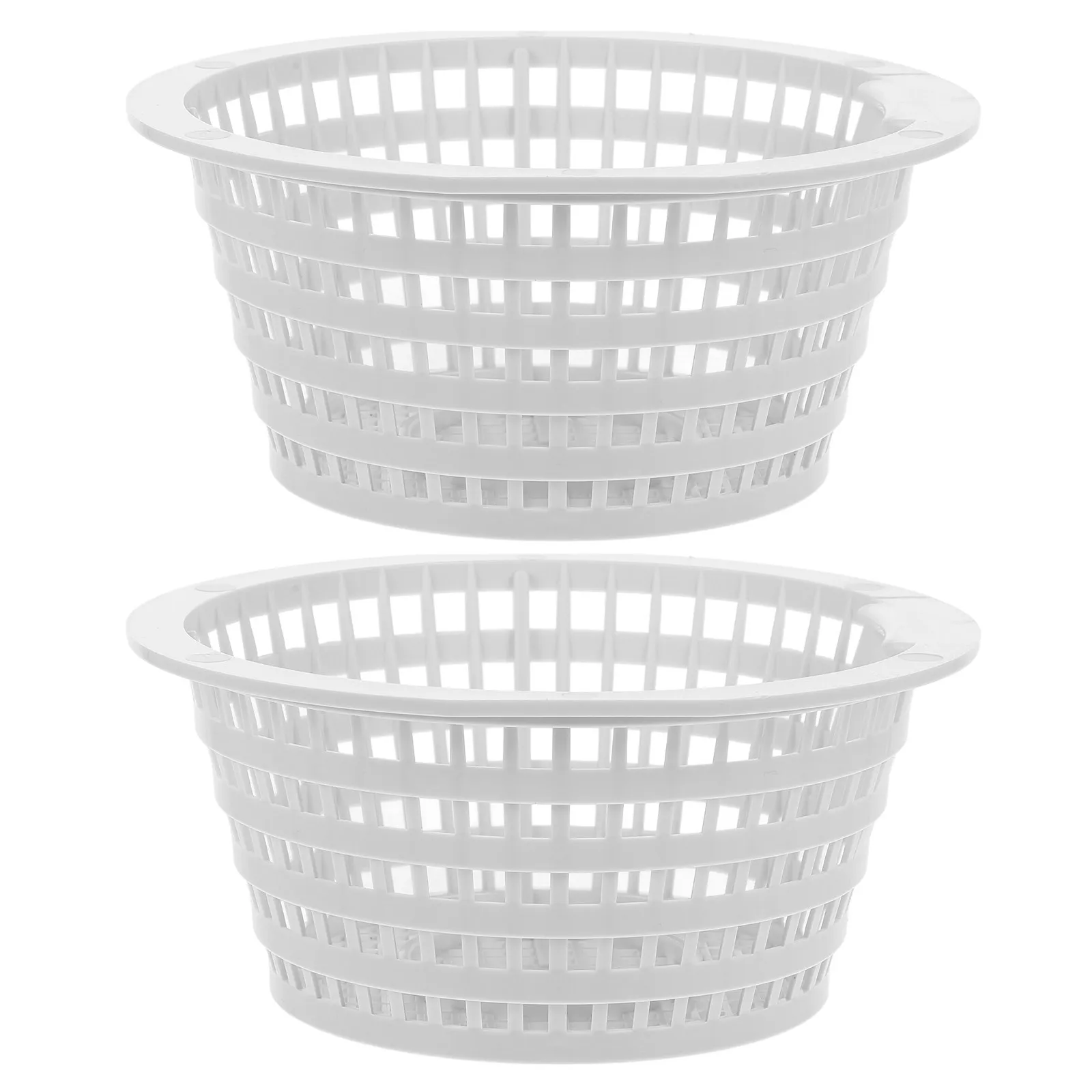 2Pcs Pool Filter Basket Skimmer Swimming Pool Garbage Filter ABS Lightweight Compact Easy Install Replacement for Inground Above