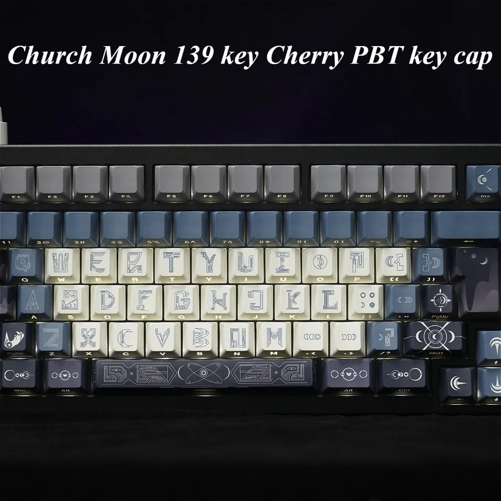 Wuyuan Church Moon Club, keycap 139 keys, cherry PBT hot sublimation, suitable for MX Switch game mechanical keyboard keycaps