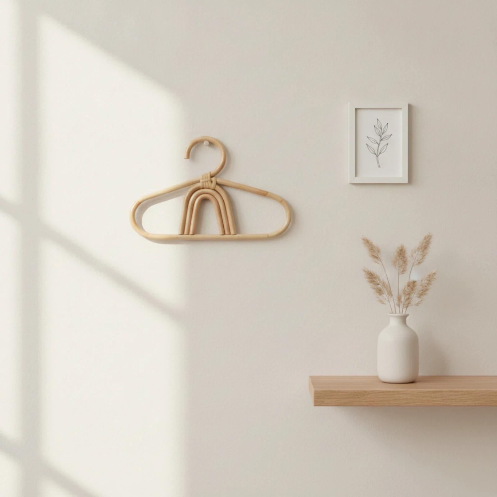 Baby Nursery Hangers - Wieszak na ubrania z rattanu, ręcznie