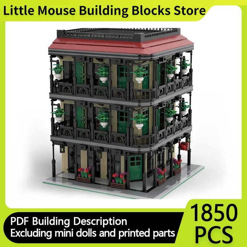 

City Street View Model MOC Building Bricks Seafood Restaurant Modular Technology Gifts Holiday Assemble Children Toys Suit