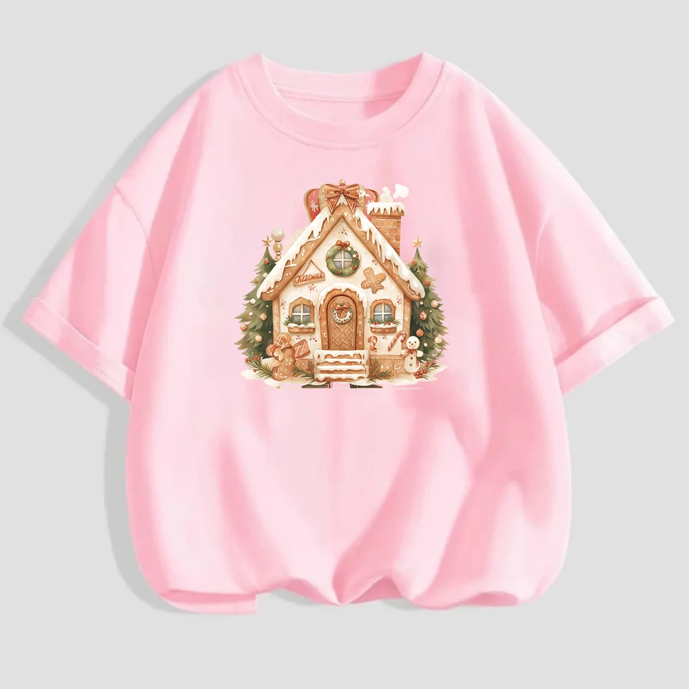 15 سنتيمتر الاطفال لطيف كعكة عيد الميلاد الزنجبيل منزل الحديد على نقل ملصقات Diy بها بنفسك DTF نقل الحرارة ملصق تي شيرت الملابس الشارات