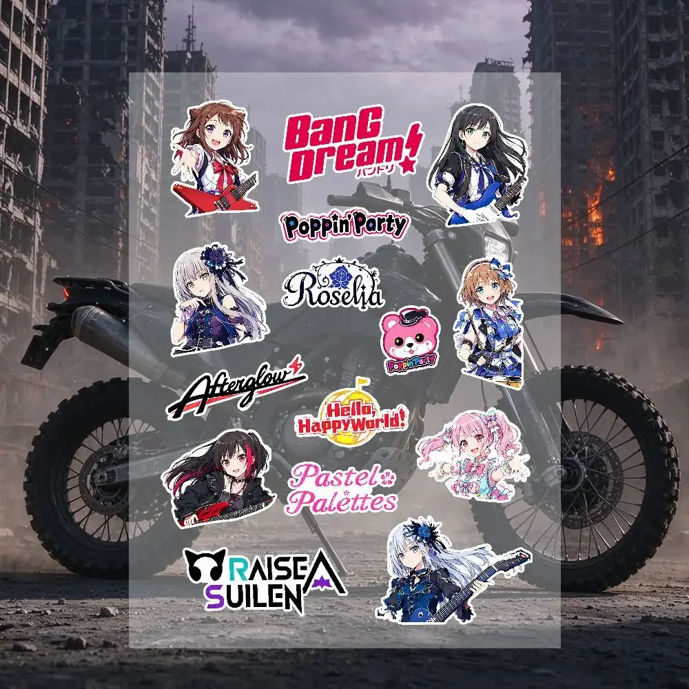 B-BanG D-Dream Stickers Moto Sticker Auto Body Bumper Windows Motorcycle Laptop Walls Vinyl Decal Car Tuning Accessories