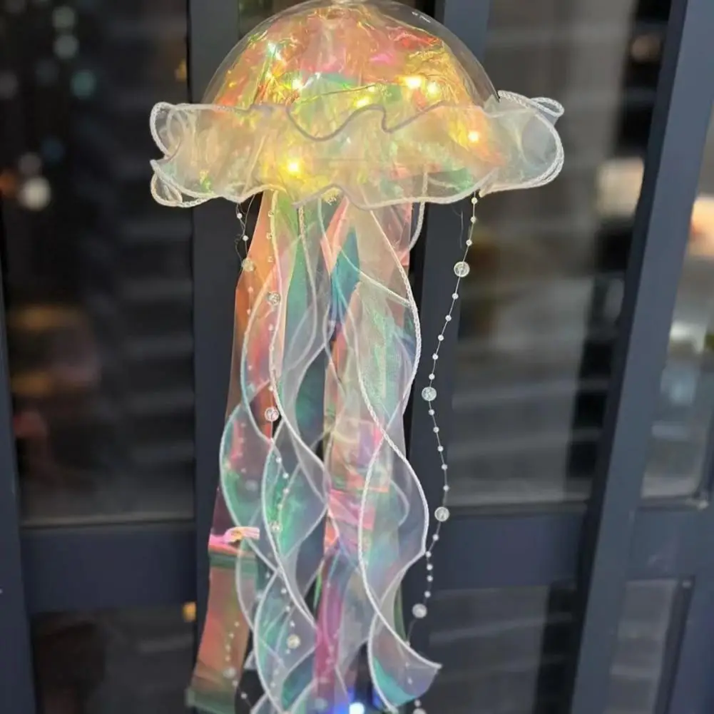 Jellyfish LED Lamp Soft Lighting Battery Operated Jellyfish Lantern LED Hanging Lamp Decoration Holiday Gift for Party