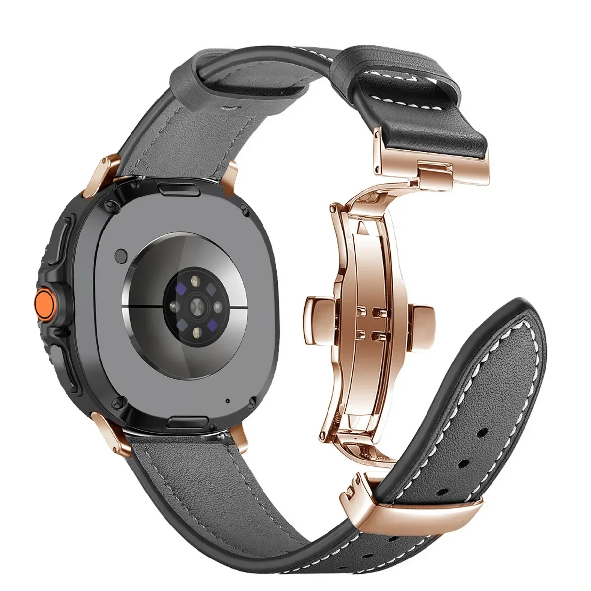 Premium-Lederarmband für Samsung Galaxy Watch 8 9 40mm 44mm Business-Armband für Galaxy Watch 8 Classic 46mm Smartwatch-Armband – Detail 16