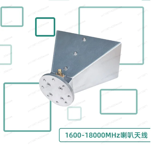 1.6-18GHz 16dBi Double Ridge Horn Antenna for EMC EMI Testing C Ku K Band Standard Gain Horn Antenna for Anechoic Chamber