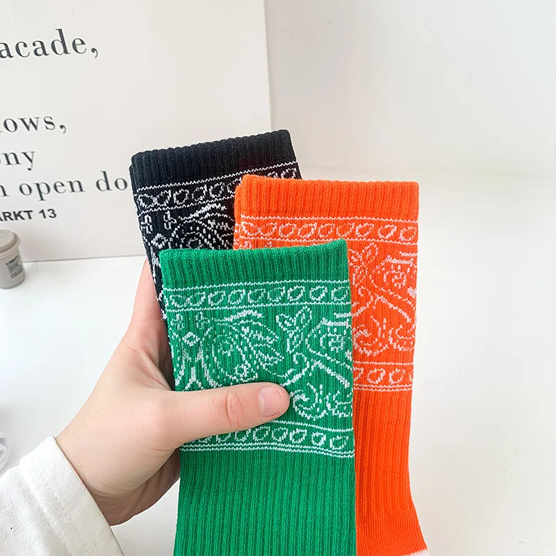 3 paare/schachtel Herren Socken grün trend ige Cashew blüte Hip Hop Dunk Bandanas lustige Socke Frauen Baumwolle af1 Kollokation 350 Geschenke – Detail 13