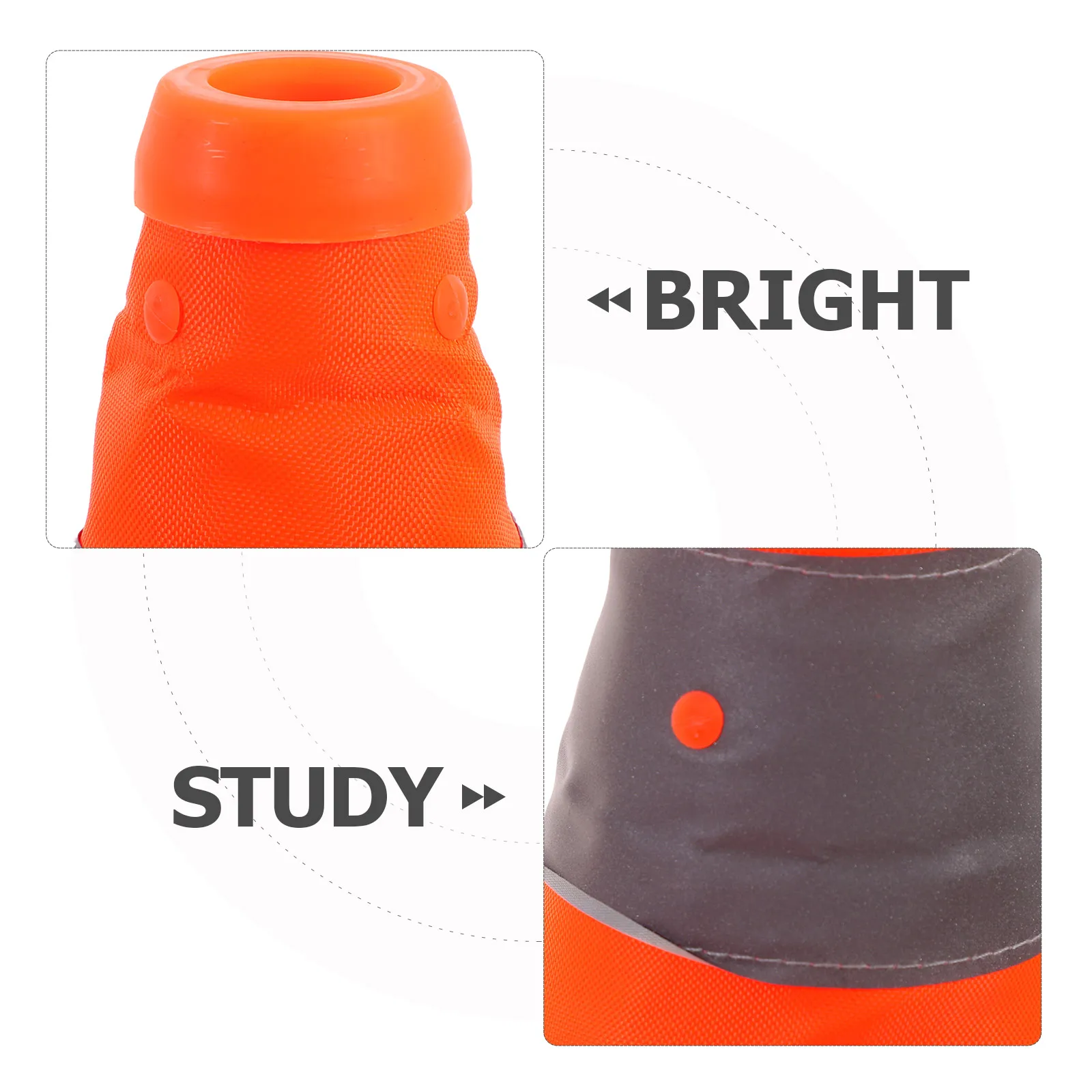 

2Pcs 30cm Telescopic Cones Collapsible Reflective Safety Traffic Road Emergency Parking Construction Plastic SelfDefense
