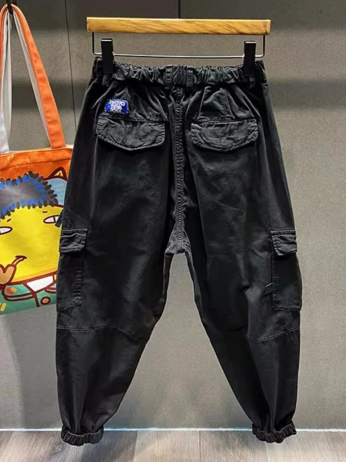 

Новые мужские брюки в американском ретро-стиле из чистого хлопка, свободного кроя, больших размеров, для весны и осени, повседневные, модные, брендовые, в стиле рабочей одежды, коллекция 2024 года